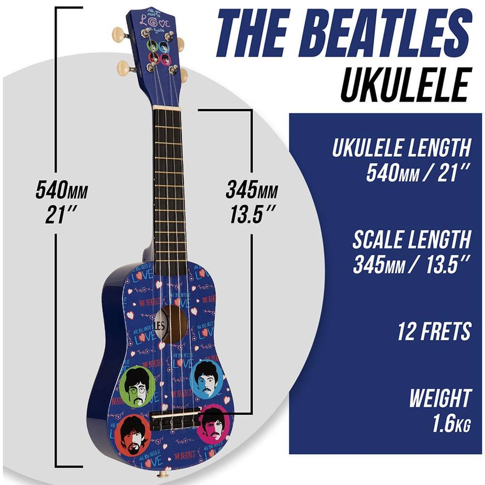 The Beatles - Love Is Ukulélé - Bleu/Multicolore